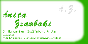 anita zsamboki business card